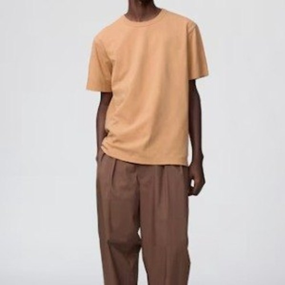Uniqlo Crew Neck Short Sleeve‎ T-Shirt Mens Size XL Orange Cotton Minimalist